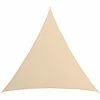AMANKA UV Sonnensegel 7x7x7 HDPE Dreieck Sonnenschutz Überdachung Balkon Garten Beige