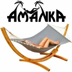 AMANKA XXL Hängematte Mit Gestell - Holz Hängemattengestell -AMANKA Shop 14374224 3