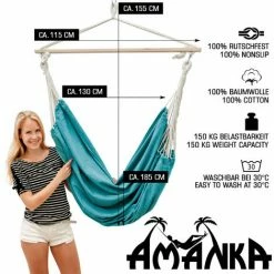 AMANKA Extra Sicher XXL Hängesessel - 185x130cm Hängestuhl -AMANKA Shop 17016701 3