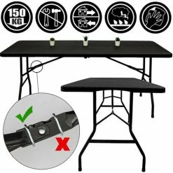 AMANKA Gartenmöbel Set In Rattan Optik - 180 Cm Tisch Mit 4 Stühlen Sitzgruppe Klappbar -AMANKA Shop 18408806 4