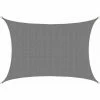 AMANKA UV Sonnensegel 3x4 HDPE Rechteckig Sonnenschutz Überdachung Garten Balkon Grau