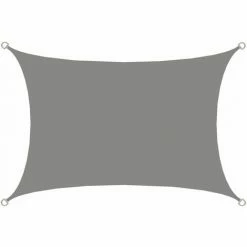 AMANKA UPF50+ UV Sonnensegel 2x3 Polyester Rechteck Wasserabweisend Garten Balkon Grau
