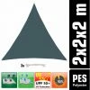 AMANKA UPF50+ UV Sonnensegel 2x2x2 Polyester Dreieck Wasserabweisend Garten Segel Grau