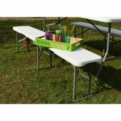 AMANKA Kunststoff Bierbank - Klappbar 182x27x43 - Sitzbank - Gartenbank Camping Bank -AMANKA Shop 19577678 4