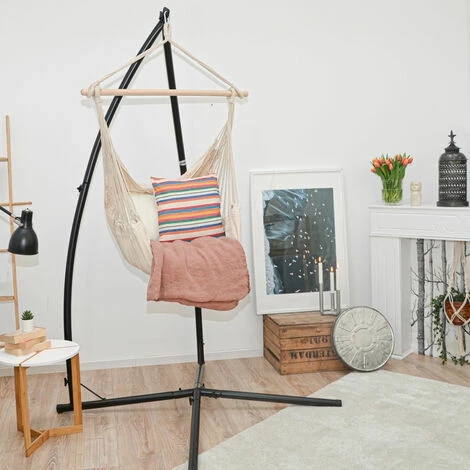 AMANKA Hängestuhlgestell mit Hängesessel 215cm Metallgestell bis 120kg mit 2 Kissen AMANKA Hängestuhlgestell Mit Hängesessel 215cm Metallgestell Bis 120kg Mit 2 Kissen -AMANKA Shop 35623612 3