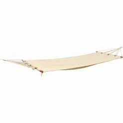 AMANKA Outdoor Stabhängematte 190x80cm Garten Hängematte Mit Stange Bis100kg Beige