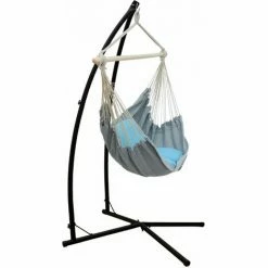 AMANKA Hängestuhlgestell Mit Hängesessel 215cm Metallgestell Bis 120kg Mit 2 Kissen