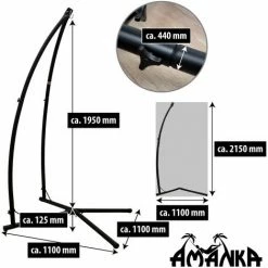 AMANKA Hängestuhlgestell Mit Makramee Hängesessel 215cm Boho Hängestuhl Bis 120kg Beige -AMANKA Shop 35623626 4
