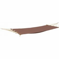 AMANKA Outdoor Stabhängematte 190x80cm Garten Hängematte Mit Stange Bis 100kg Braun