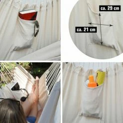 AMANKA XXL Liege Hängesessel Mit Seitenfach Und Kissen - 220x120cm Outdoor Hängematte -AMANKA Shop 35623653 3