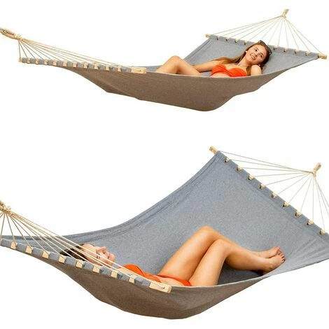 AMANKA Doppel Hängematte Mit Gestell 200x120cm Garten Hängeliege Hängemattengestell – Bild 3