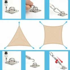 AMANKA Schwerlast Befestigung Für Dreieck Sonnensegel Befestigungsset Sonenschutz Segel -AMANKA Shop 55051451 5