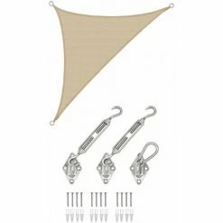 AMANKA 2,5x2,5x3,5 Sonnensegel Dreieckig Atmungsaktiv - Dreieck Segel Mit Befestigung