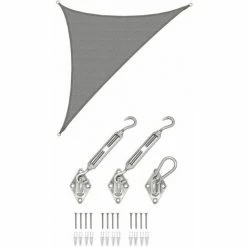 AMANKA 4,2x4,2x6 Sonnensegel Dreieckig Atmungsaktiv - Dreieck Segel Mit Befestigung