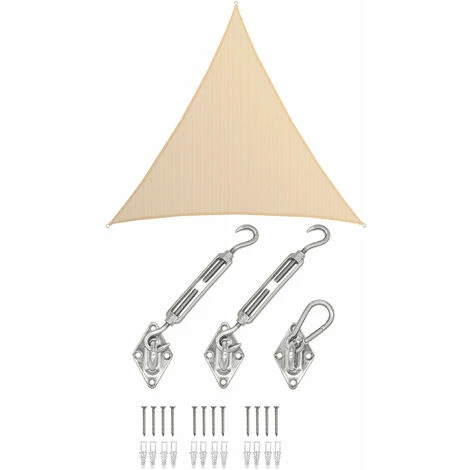 AMANKA 6x6x6 UV Sonnensegel Dreieckig Atmungsaktiv - Sonnenschutz Segel mit Befestigung AMANKA 6x6x6 UV Sonnensegel Dreieckig Atmungsaktiv - Sonnenschutz Segel Mit Befestigung -AMANKA Shop 56389998 1