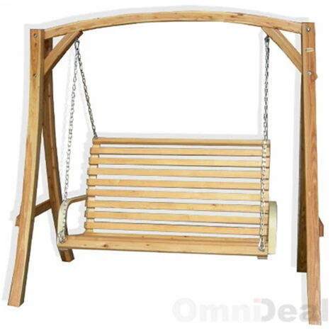 AMANKA Hollywoodschaukel Mit Bank Aus Holz – Bild 3