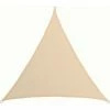 AMANKA UV Sonnensegel 5x5x5 HDPE Dreieck Sonnenschutz Überdachung Balkon Garten Beige