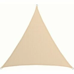 AMANKA UV Sonnensegel 5x5x5 HDPE Dreieck Sonnenschutz Überdachung Balkon Garten Beige