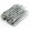 AMANKA 100 Stück Ø3,2mm Erdanker Verzinkt 150x30mm Befestigungsanker Unkraut-Vlies Stahl Erdnägel Bodenanker U-Form Rund