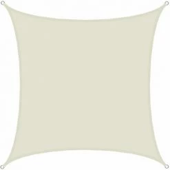 AMANKA UPF50+ Sonnensegel 4x4 Polyester Quadratisch Wasserabweisend Garten Balkon Beige