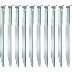 AMANKA 10 XL Stahl Zelt-Heringe V-Profil 230x23mm Stabile Zeltnägel Sand-Boden Erdnägel