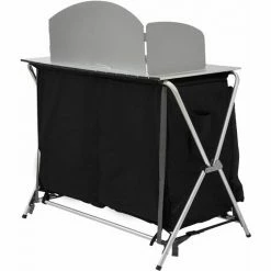 AMANKA Camping-Küche Inkl Windschutz 90x48x115cm 3 Fächer Campingschrank Faltbar Kocher -AMANKA Shop 9170152 3