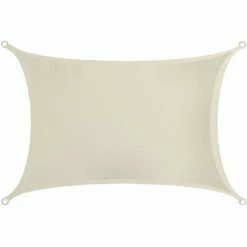 AMANKA UPF50+ UV Sonnensegel 2x3 Polyester Rechteck Wasserabweisend Garten Balkon Beige