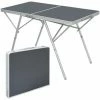 AMANKA Standfester Aluminium Campingtisch 120x60x70cm Stabiler Klapptisch Alu-Falttisch
