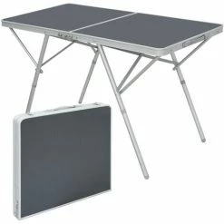 AMANKA Standfester Aluminium Campingtisch 120x60x70cm Stabiler Klapptisch Alu-Falttisch