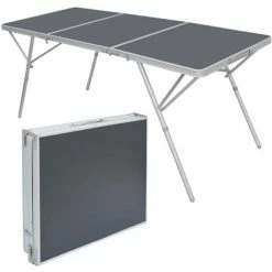 AMANKA Stabiler XXL Aluminium Campingtisch Klapptisch 180x70cm Alu Tisch Garten-Tisch