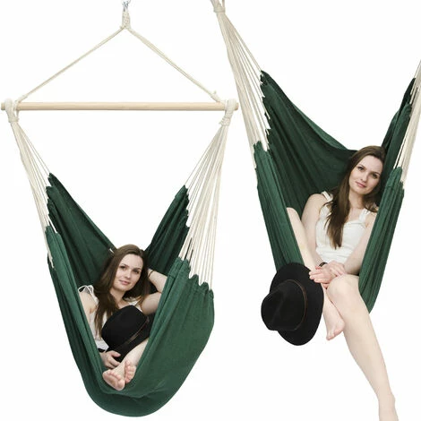 AMANKA XXL Hängesessel 185x130cm Hängestuhl 2 Personen Hängesitz bis 150kg Baumwolle Hängematte 360° Swifel AMANKA XXL Hängesessel 185x130cm Hängestuhl 2 Personen Hängesitz Bis 150kg Baumwolle Hängematte 360° Swifel -AMANKA Shop 9846162 1