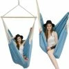 AMANKA XXL Hängesessel 185x130cm Hängestuhl 2 Personen Hängesitz Bis 150kg Baumwolle Hängematte 360° Swifel