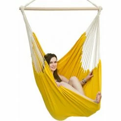 AMANKA XXL Hängesessel 185x130cm Hängestuhl 2 Personen Hängesitz Bis 150kg Baumwolle Hängematte 360° Swifel -AMANKA Shop 9846196 5