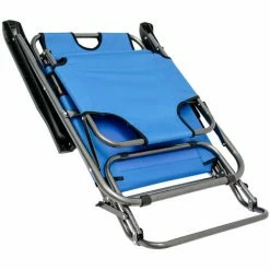 AMANKA Campingstuhl Liegestuhl Freizeitliege Sonnenliege Strandliege Campingliege Klappliege Liege 153cm | Türkis -AMANKA Shop 9846265 4