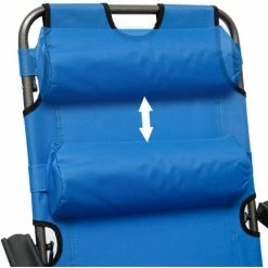 AMANKA Campingstuhl Liegestuhl Freizeitliege Sonnenliege Strandliege Campingliege Klappliege Liege 153cm | Türkis -AMANKA Shop 9846265 5