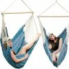 AMANKA XXL Hängesessel 185x130cm Hängestuhl 2 Personen Hängesitz Bis 150kg Baumwolle Hängematte 360° Swifel