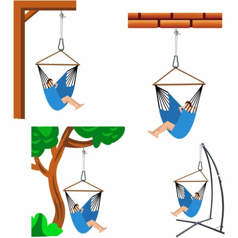 AMANKA Hängematten Befestigung Bis 160kg - Mit Karabiner Und Schrauben – Bild 4