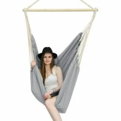 AMANKA XXL Hängesessel 185x130cm Hängestuhl 2 Personen Hängesitz Bis 150kg Baumwolle Hängematte 360° Swifel