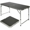 AMANKA Campingtisch Ca.120x60cm Klapptisch Koffertisch Falttisch Hocker Aluminium Tisch