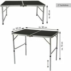 AMANKA Alu Campingtisch Ca. 90x60cm Höhenverstellbar Reisetisch Klapptisch Kofferformat 4 AMANKA Alu Campingtisch Ca. 90x60cm Höhenverstellbar Reisetisch Klapptisch Kofferformat -AMANKA Shop 9846456 5