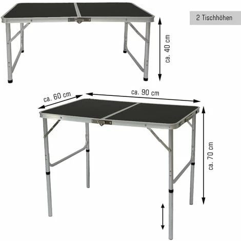 AMANKA Alu Campingtisch ca. 90x60cm höhenverstellbar Reisetisch Klapptisch Kofferformat AMANKA Alu Campingtisch Ca. 90x60cm Höhenverstellbar Reisetisch Klapptisch Kofferformat -AMANKA Shop 9846456 5