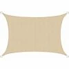 AMANKA UV Sonnensegel 3x2 HDPE Rechteckig Sonnenschutz Überdachung Garten Balkon Beige