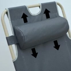 AMANKA Campingstuhl Liegestuhl AMA-YU-98 XL Grau 178x65x88 Cm Incl. Auflage -AMANKA Shop 9846504 5