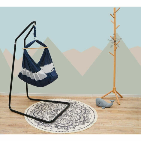 AMANKA Baby Federwiege Mit Gestell - 160cm Hängeschaukel Ständer - Hängematte Mit Feder – Bild 2