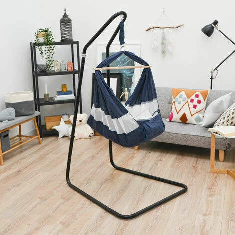 AMANKA Baby Federwiege Mit Gestell - 160cm Hängeschaukel Ständer - Hängematte Mit Feder – Bild 3