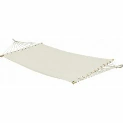 XXL Stabhängematte 2 Personen Hängematte | Liegefläche Ca 185x115 Cm | Belastbarkeit Bis 150 KG | 100% Baumwolle | AMANKA Hängematten | Beige