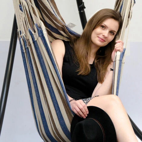 AMANKA XXL Hängesessel 185x130cm Hängestuhl 2 Personen Hängesitz bis 150kg Baumwolle Hängematte 360° Swifel AMANKA XXL Hängesessel 185x130cm Hängestuhl 2 Personen Hängesitz Bis 150kg Baumwolle Hängematte 360° Swifel -AMANKA Shop 9855703 4