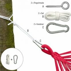 AMANKA Hängematten Befestigung Bis 160kg - Mit Karabiner Und Schrauben -AMANKA Shop 9855718 3