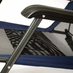 AMANKA Faltbare Campingliege Freizeitliege | Verstellbare Gartenliege | Liegestuhl Mit Nackenstütze | Klappliege In Dunkelblau | Stahlrahmen | 178cm -AMANKA Shop 9855736 3