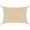 AMANKA UV Sonnensegel 3x4 HDPE Rechteckig Sonnenschutz Überdachung Garten Balkon Beige